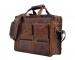 Men Crazy Horse Leather Laptop Bag Briefcase Shoulder Attache Messenger Collage Bag